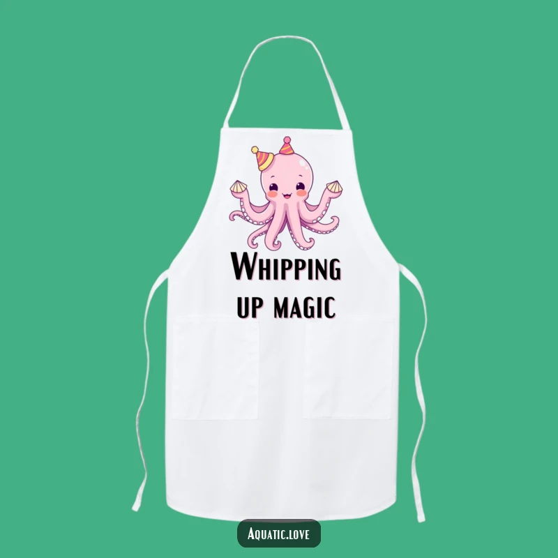 Funny Octopus Hats Apron: Juggling Chef, Kitchen Fun, Great Funny Gift for Cooks