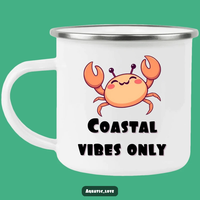 Funny Giggling Crab Camping Mug: Happy Scuttler, Outdoor Fun, Rugged Funny Gift