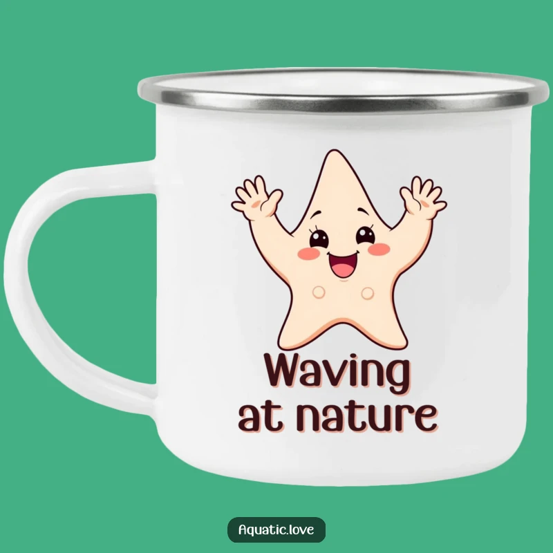 Funny Starfish Wave Camping Mug - Durable Cheer, Adventurous Funny Gift for Outdoors