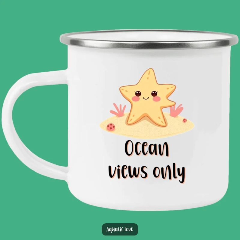 Funny Starfish Flippers Camping Mug: Cheerful Winker, Outdoor Fun, Rugged Funny Gift