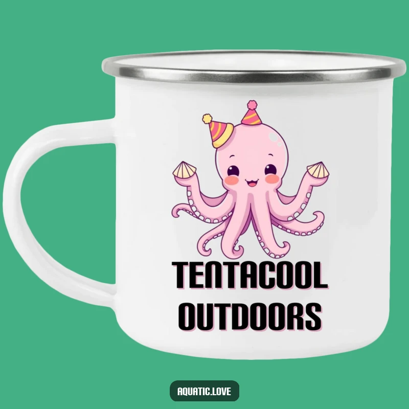 Funny Octopus Hats Camping Mug: Juggling Buddy, Outdoor Fun, Rugged Funny Gift