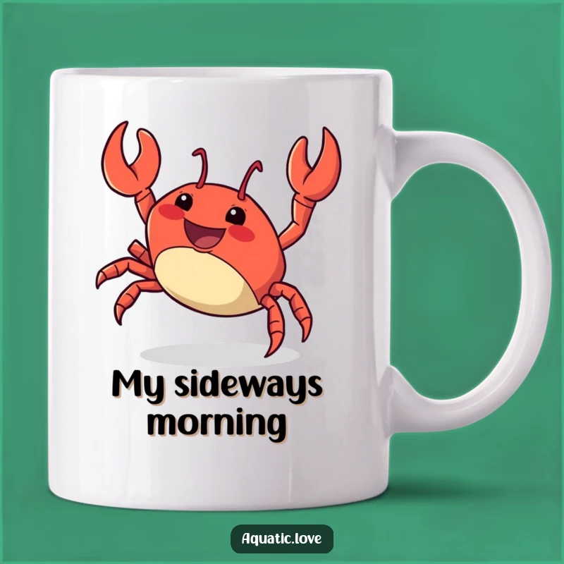 Funny Crab Scuttle Mug: Energetic Character, Playful Funny Gift