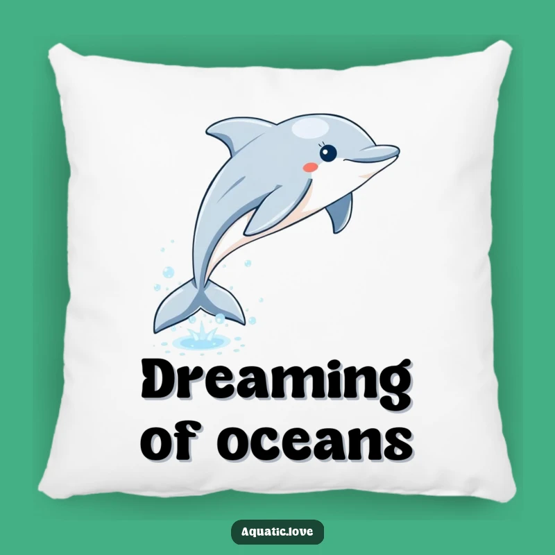 Funny Dolphin Leap Pillow: Playful Comfort, Cozy Ocean Accent, Perfect Funny Gift