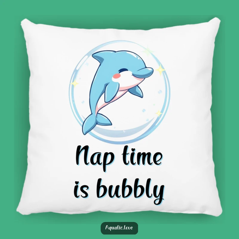 Funny Dolphin Bubble Pillow - Soft Comfort, Whimsical Funny Gift for Coastal Decor