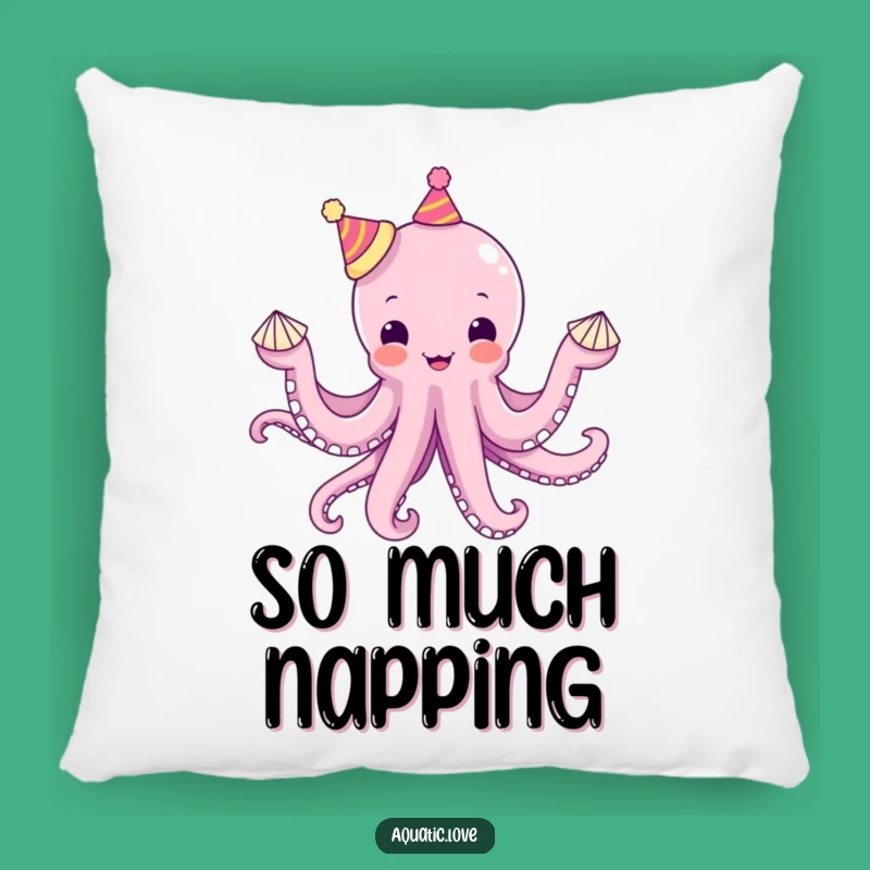 Funny Octopus Hats Pillow: Cozy Juggler, Whimsical Comfort, Perfect Funny Gift