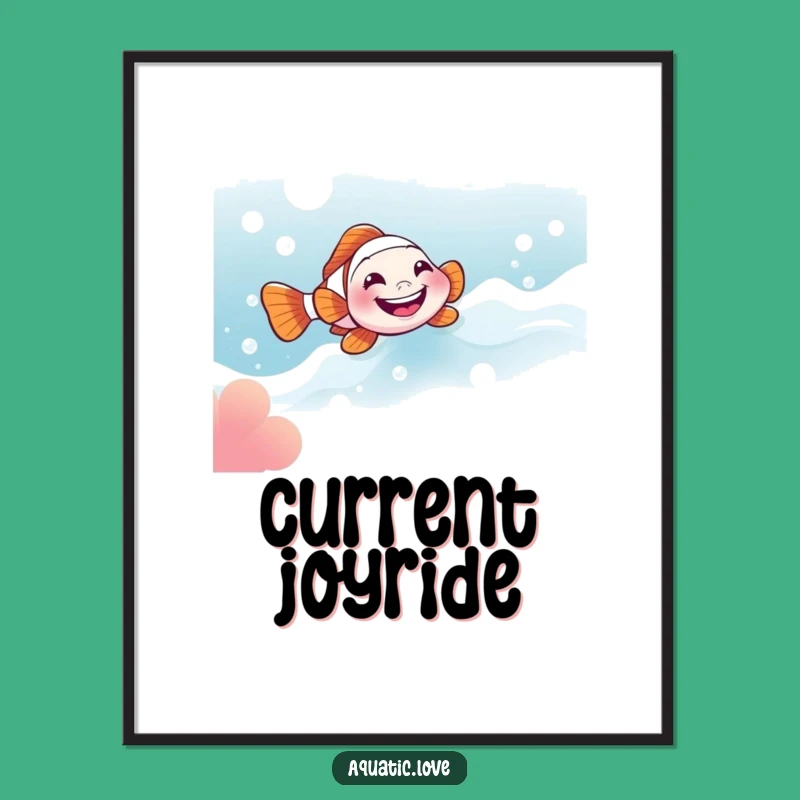 Funny Clownfish Grin Digital Art: Instant Bubbly Fun, Perfect Funny Gift