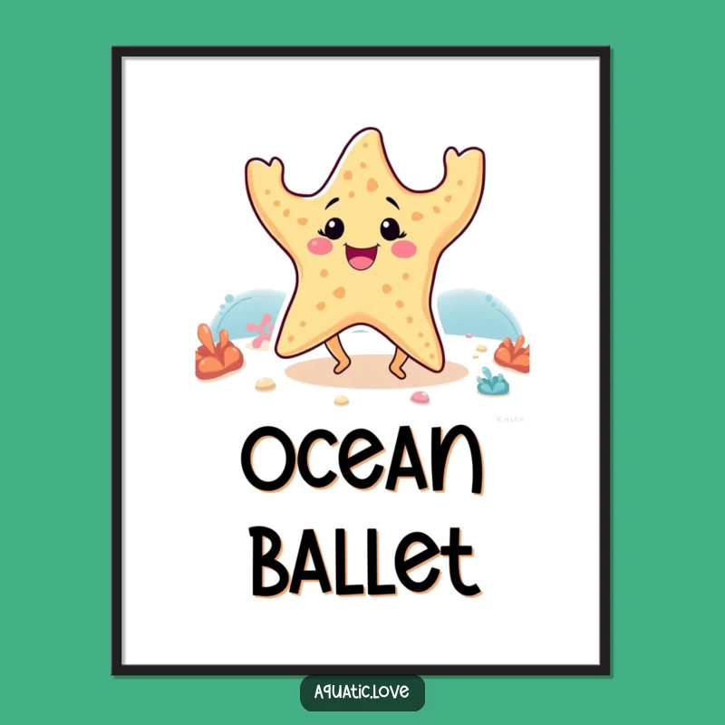 Funny Starfish Dancing Legs Digital Art: Instant Seabed Joy, Perfect Funny Gift