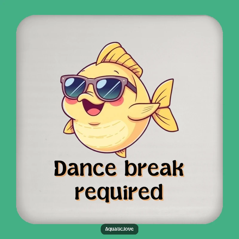 Funny Dancing Fish Coaster: Cheerful Character Protection, Unique Funny Gift