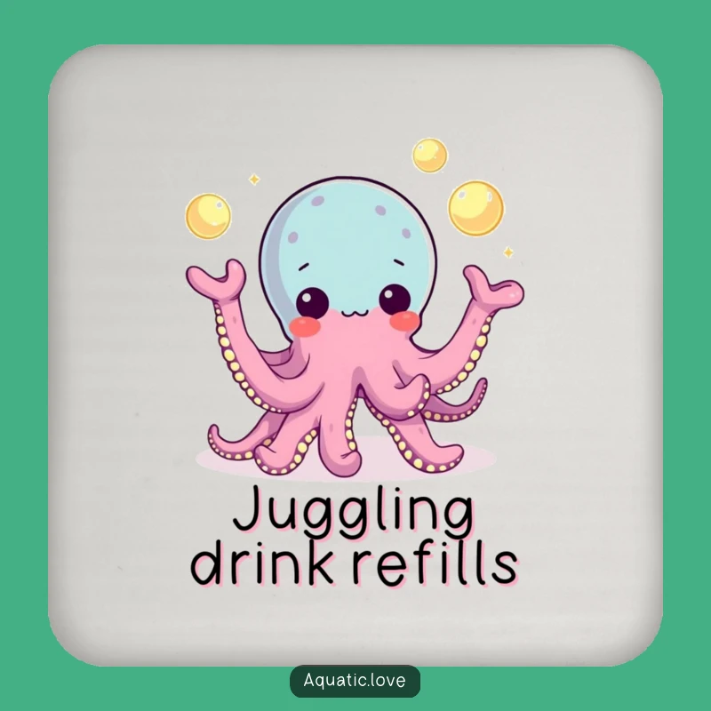 Funny Octopus Pearl Juggling Coaster: Playful Protection, Unique Funny Gift