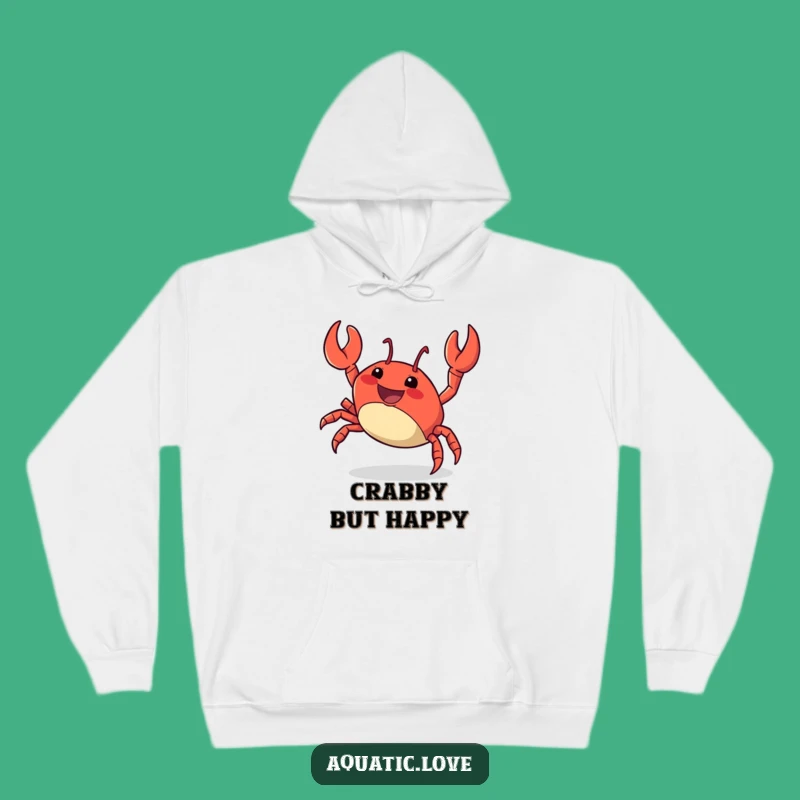 Funny Crab Scuttle Hoodie: Cozy Energetic Character, Perfect Funny Gift