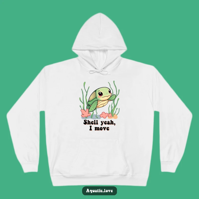 Funny Curious Turtle Hoodie: Cozy Seaweed Adventure, Ultimate Funny Gift