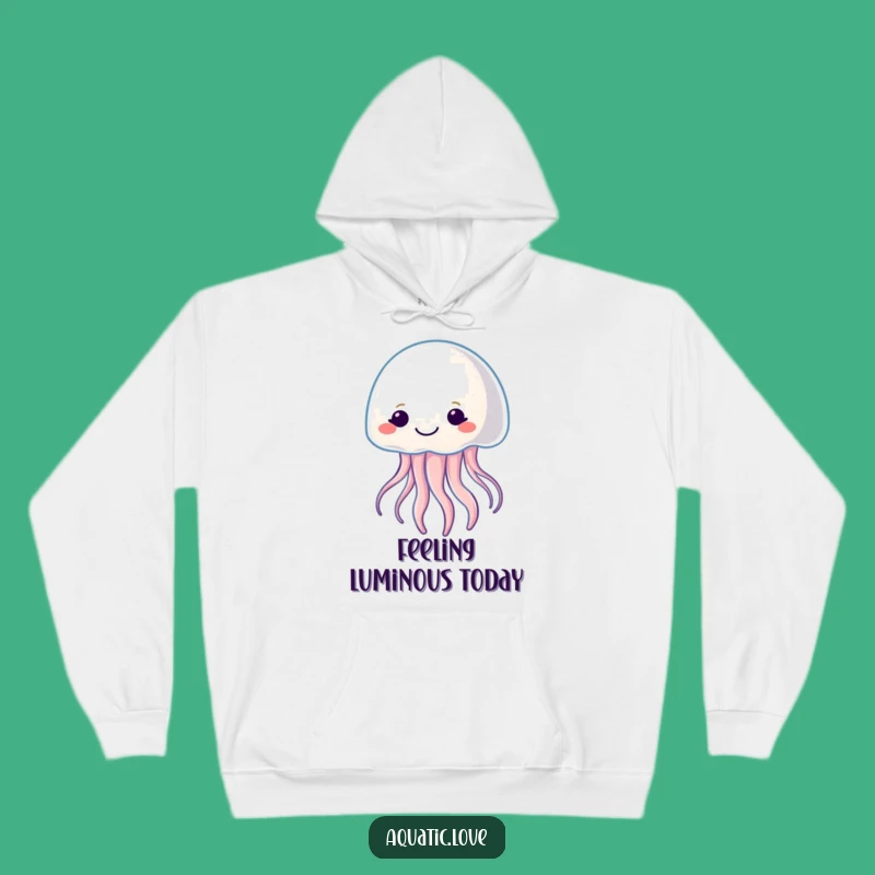 Funny Jellyfish Glow Hoodie - Cozy Comfort, Enchanting Funny Gift for Relaxing Evenings