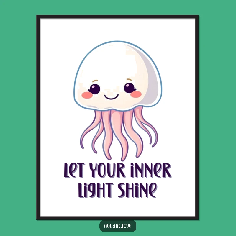 Free Printable Jellyfish Wall Art: Glowing Light Humorous Downloadable Art