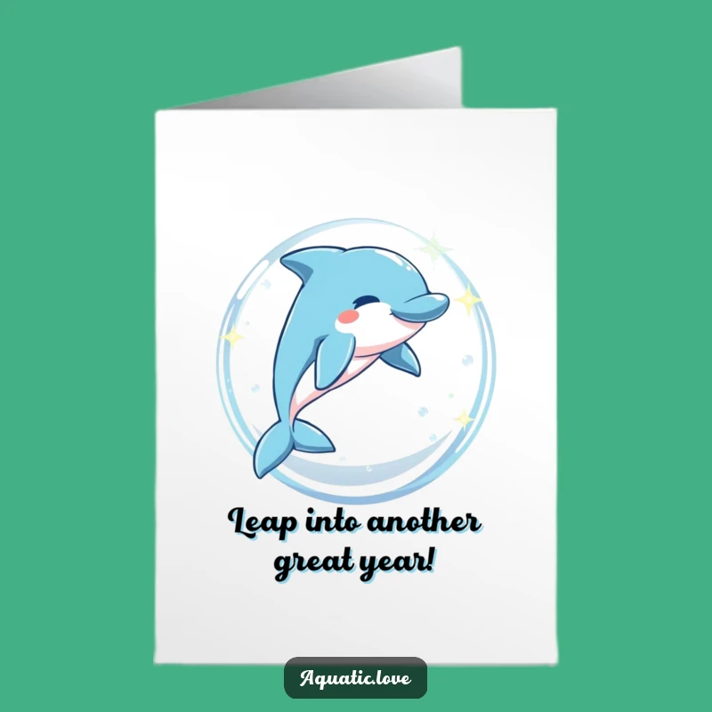 Free Printable Dolphin Birthday Card: Playful Leaping Fun DIY Downloadable Gift