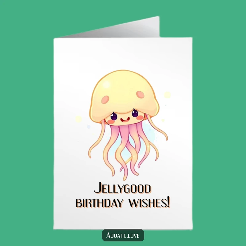 Free Printable Jellyfish Birthday Card: Happy Glowing Sea Creature Download