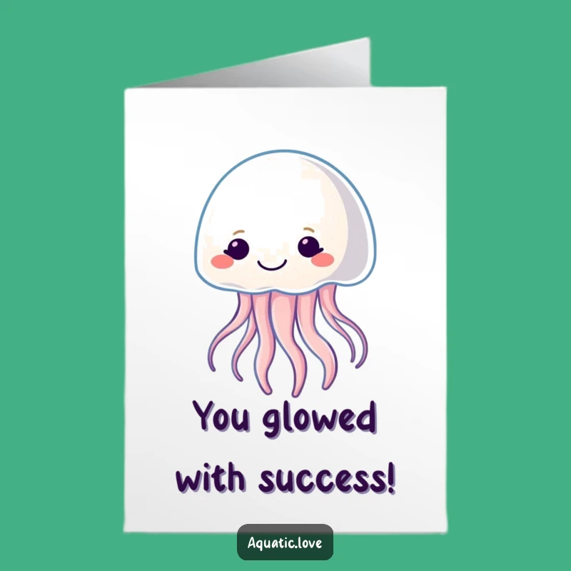 Free Printable Jellyfish Card: Glowing Congratulations DIY Downloadable Gift