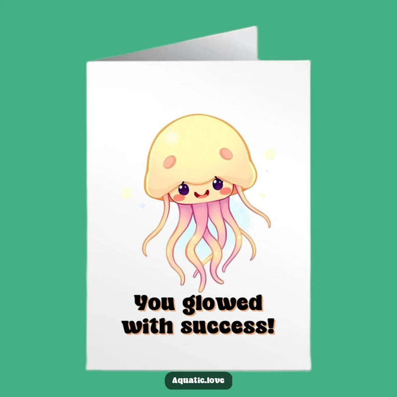 Free Printable Jellyfish Congrats Card: Cheerful Sea Creature Downloadable