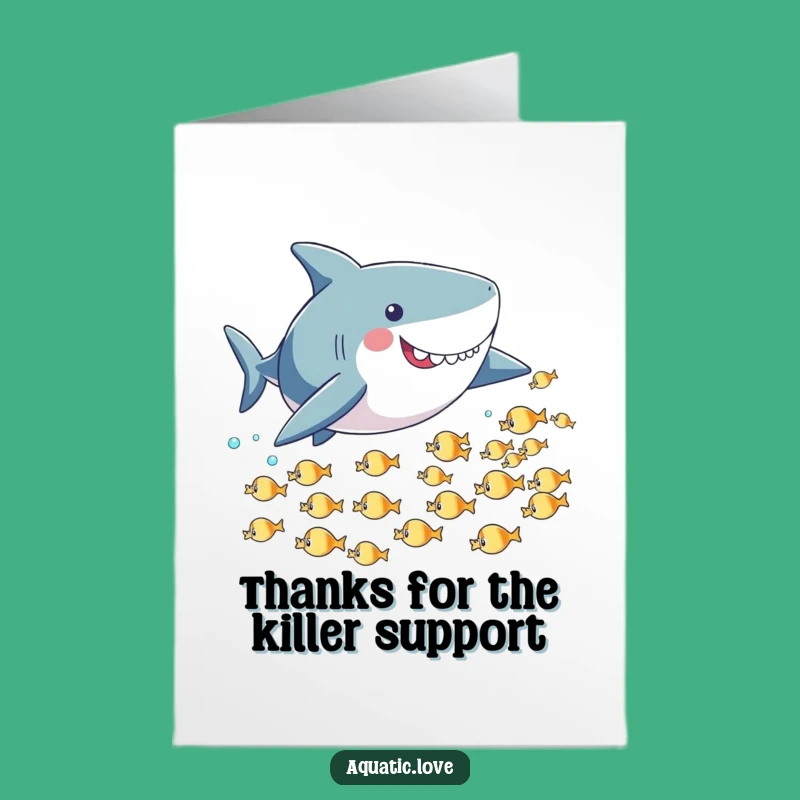 Free Printable Shark Thank You Card: Playful Chase Gratitude
