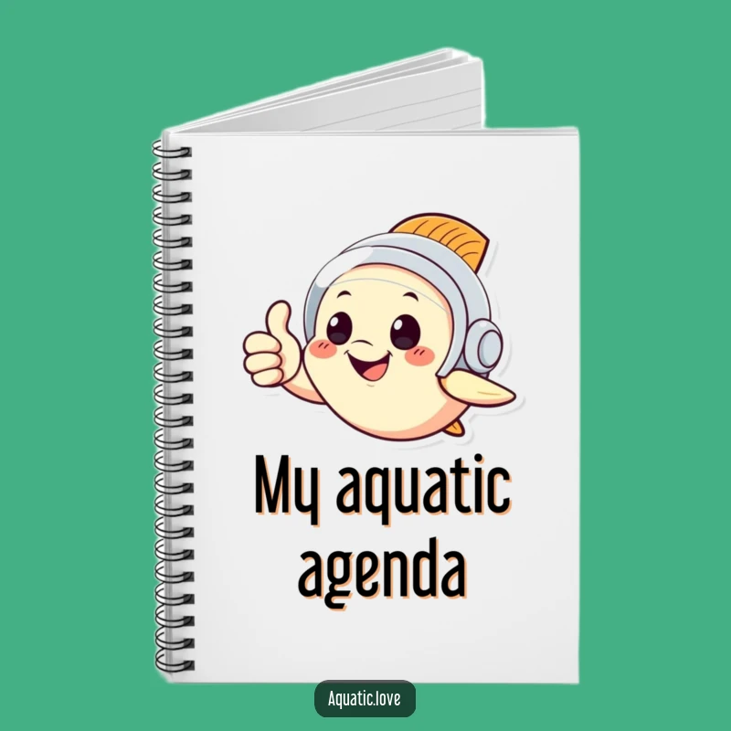 Funny Diving Fish Notebook - Lined Journal, Perfect Funny Gift for Fishy Thoughts and Ideas