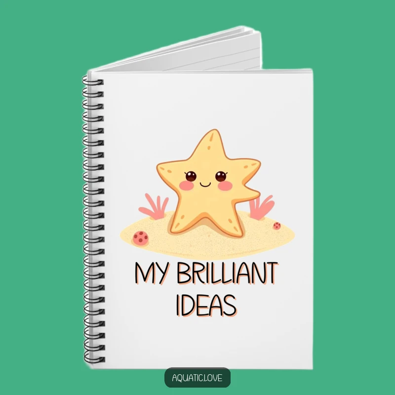 Funny Starfish Flippers Notebook: Cheerful Winker Journal, Ocean Notes, Perfect Funny Gift