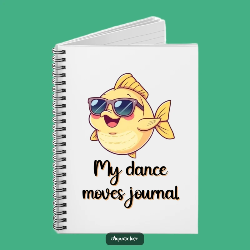 Funny Dancing Fish Notebook: Cheerful Character Journal, Hilarious Funny Gift