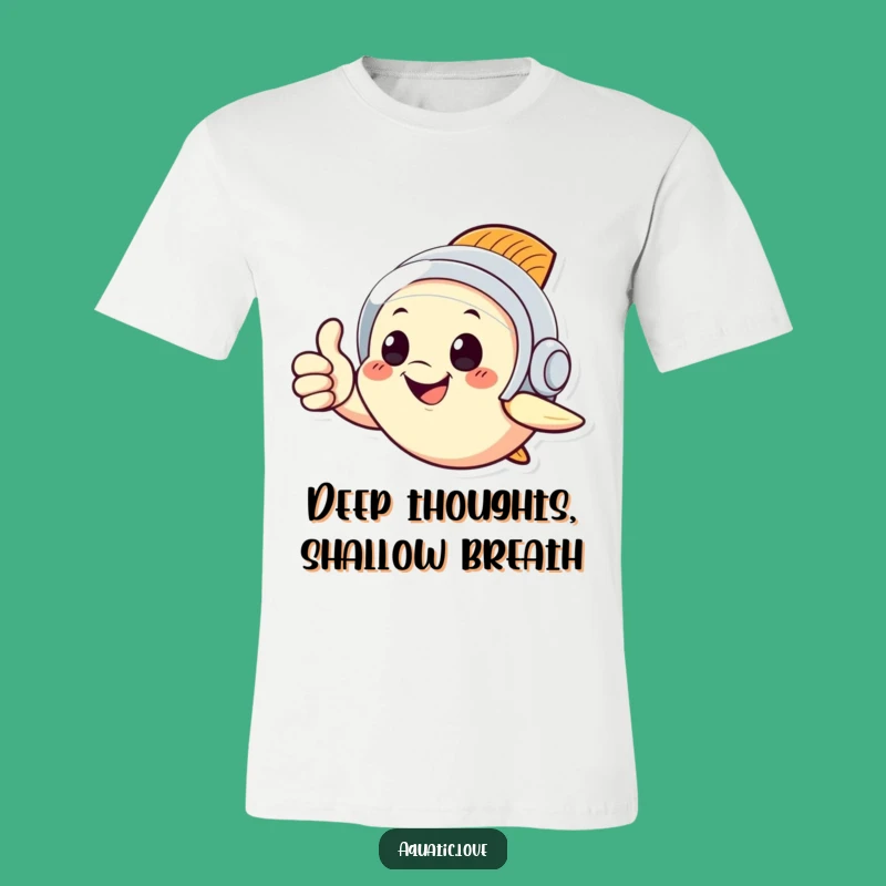 Funny Diving Fish T-Shirt - Happy Character Giving Thumbs Up, Hilarious Gift for Ocean Enthusiasts