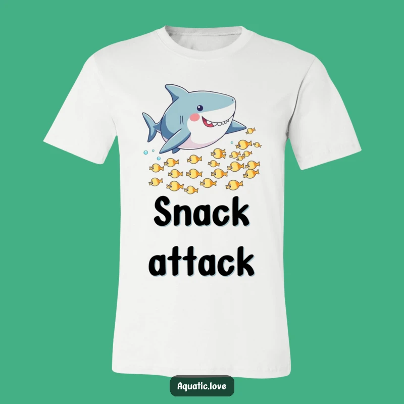 Funny Playful Shark T-Shirt: Tiny Fish Chase, Awesome Funny Gift