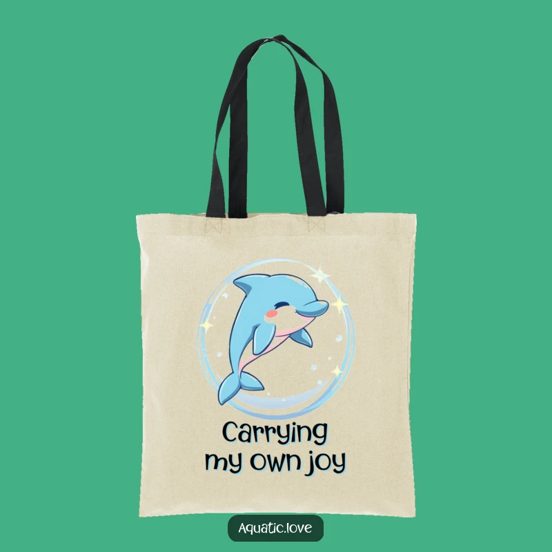 Funny Dolphin Bubble Arch Tote Bag - Stylish Carryall, Practical Funny Gift for Beachcombers