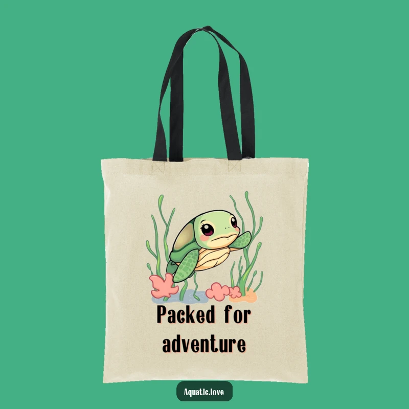 Funny Curious Turtle Tote Bag: Carry Your Determination, Great Funny Gift