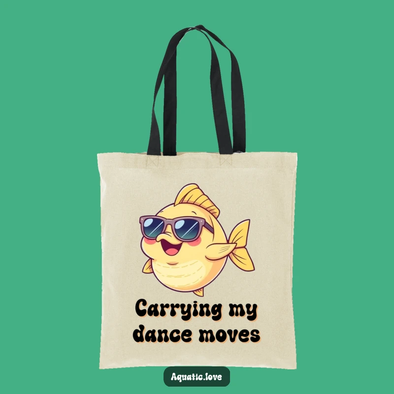 Funny Dancing Fish Tote Bag: Cheerful Character, Stylish Funny Gift