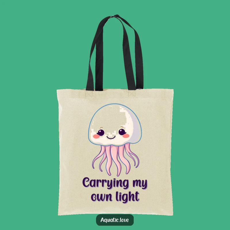 Funny Jellyfish Glow Tote Bag - Stylish Carryall, Luminous Funny Gift for Essentials