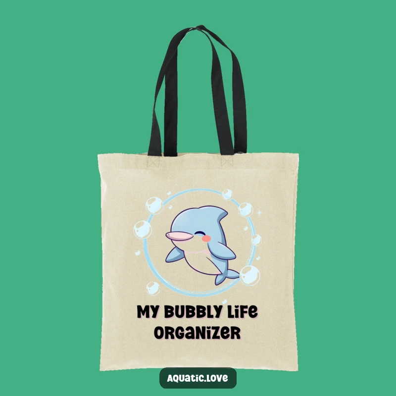 Funny Giggling Dolphin Tote Bag: Playful Design, Practical Funny Gift
